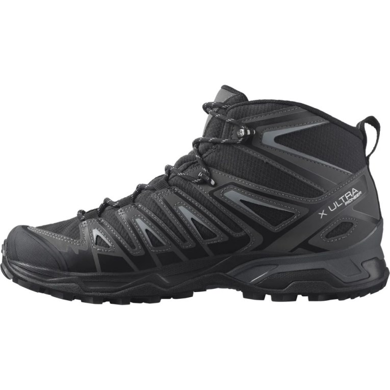 Black Salomon X Ultra Pioneer Mid CSWP Men's Hiking Boots | PH 28563X